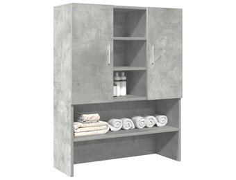 vidaXL Wasmachinekast betongrijs - 35% Korting!