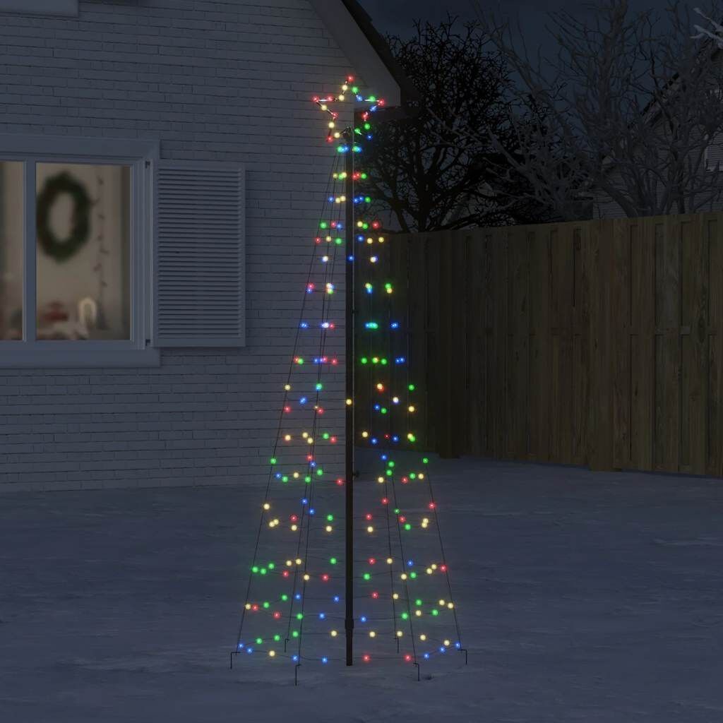vidaXL LED-kerstboom 180cm Kleurrijk - 60% Korting!
