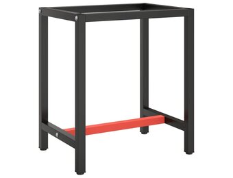 VidaXL Werkbankframe Matzwart/Rood (70x50x79cm) - 55% Korting!