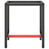VidaXL Werkbankframe Matzwart/Rood (70x50x79cm) - 55% Korting!
