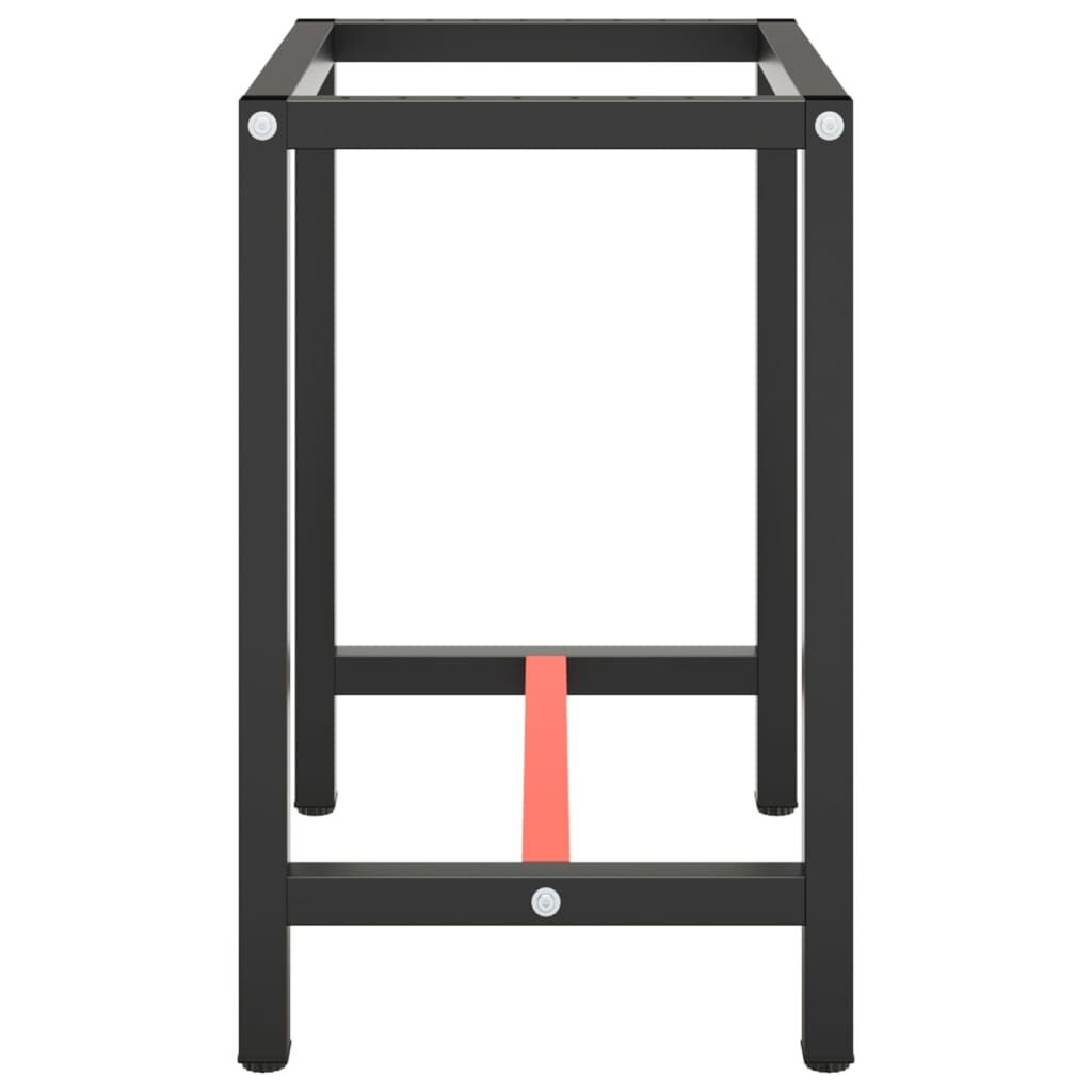 VidaXL Werkbankframe Matzwart/Rood (70x50x79cm) - 55% Korting!