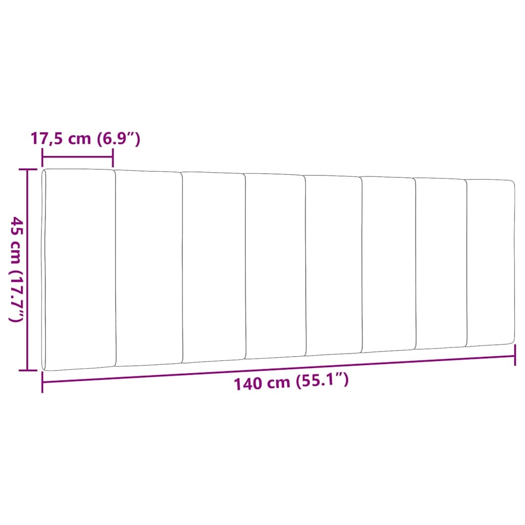 vidaXL Hanko Hoofdbordkussen 140cm Crème - 41% Korting!