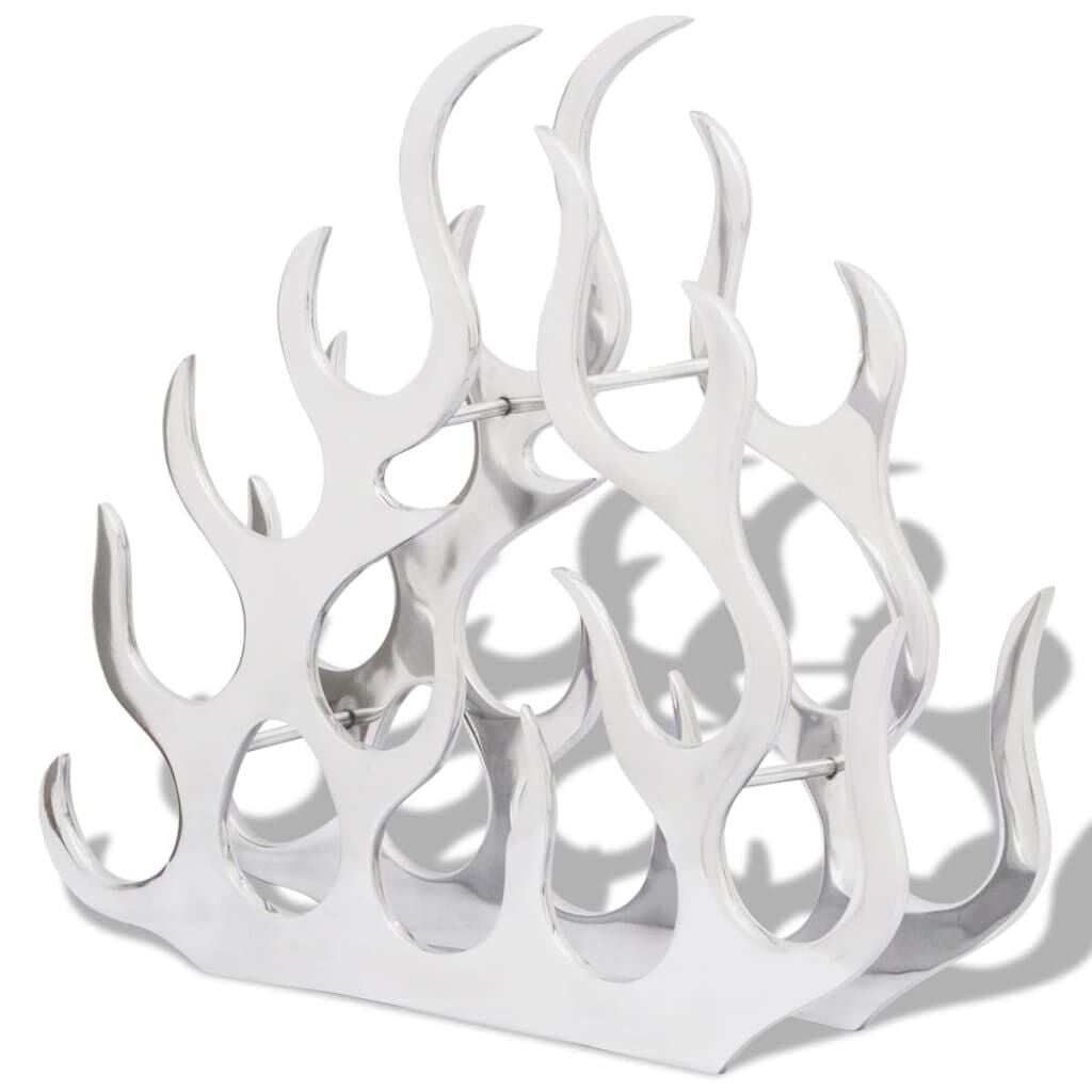 vidaXL Wijnrek Aluminium - Zilver - 35% Korting