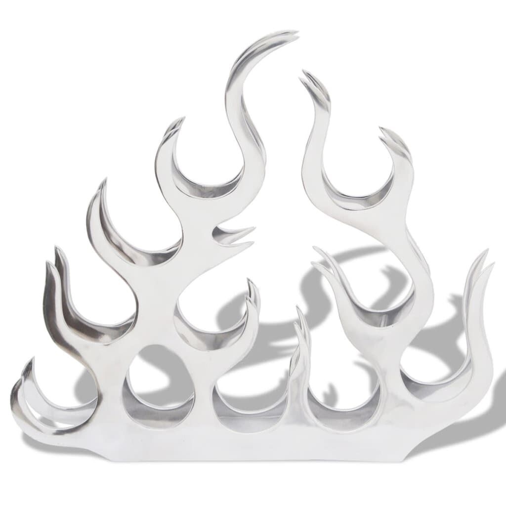 vidaXL Wijnrek Aluminium - Zilver - 35% Korting