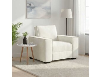 vidaXL Fauteuil Crème Fluweel 60 cm - 35% Korting!