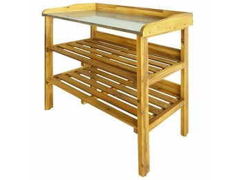 vidaXL Oppottafel Acaciahout met Zink - Nu 35% Korting!