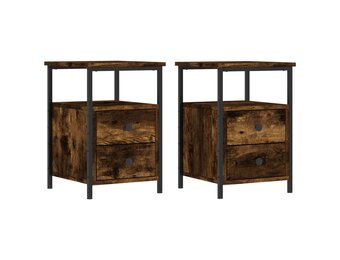 vidaXL Nachtkastjes 2 stuks bewerkt hout - 55% Korting!