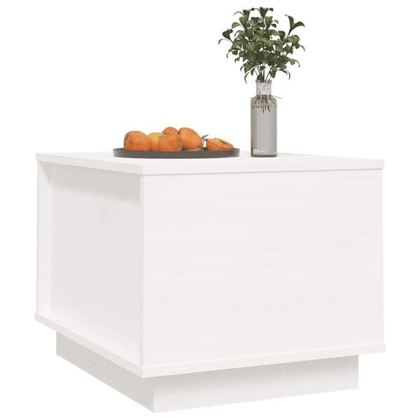 vidaXL Salontafel Massief Grenenhout Wit | 55% Korting