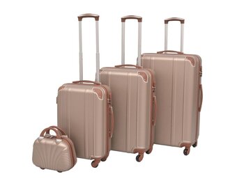 VidaXL Harde Rolkoffer Set Champagne - 60% Korting
