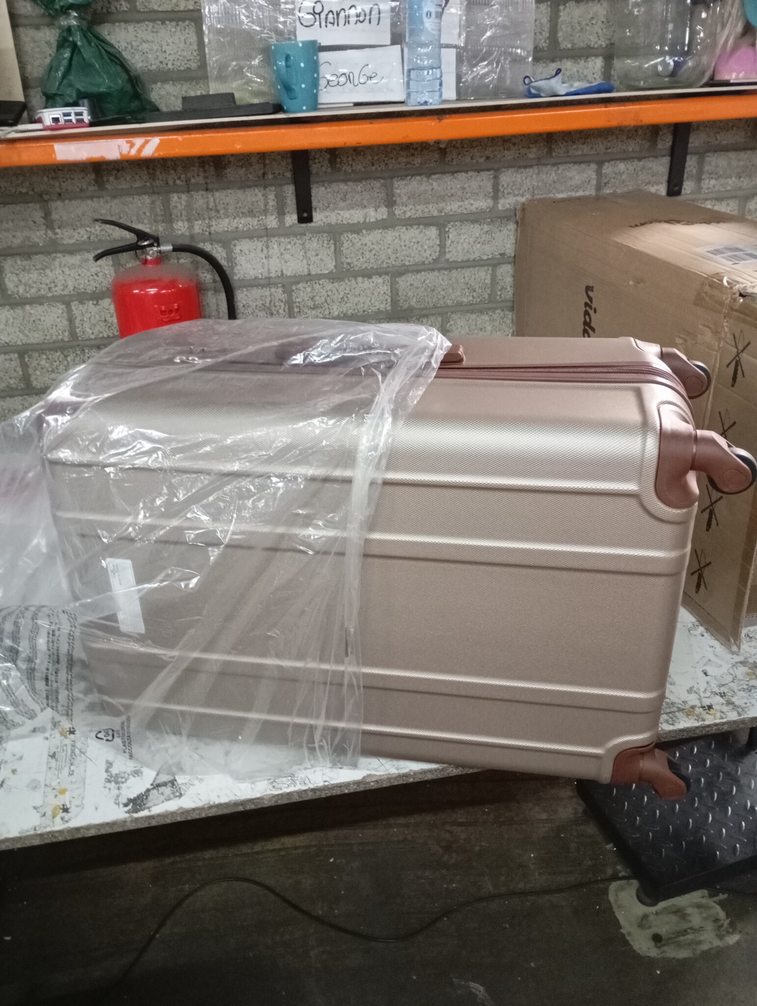 VidaXL Harde Rolkoffer Set Champagne - 60% Korting