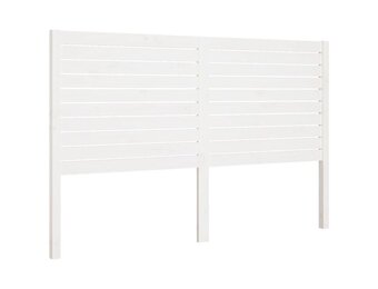 vidaXL Hoofdbord Grenenhout Wit (206x4x100 cm) - 55% Korting