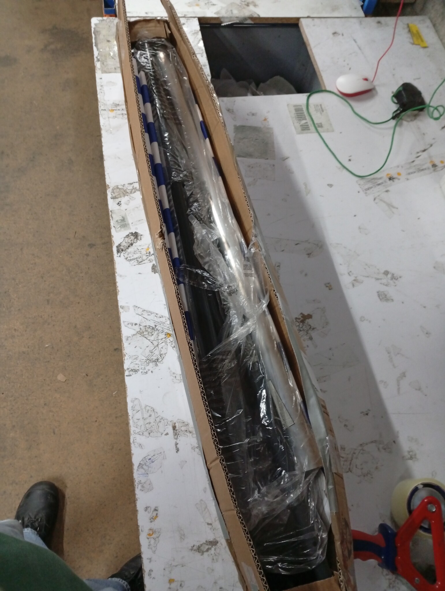 VidaXL Buiten Rolgordijn 200x270cm Blauw/Wit - 55% Korting