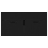 VidaXL Wastafelkast Zwart Bewerkt Hout - 35% Korting!