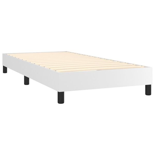 vidaXL Bedframe Kunstleer Wit 90x190 cm - 60% Korting!