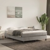 vidaXL Bedframe 140x200 cm Fluweel Lichtgrijs - 55% Korting!