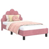 vidaXL Kinderbed Roze Fluweel 80x160 cm - 35% Korting!