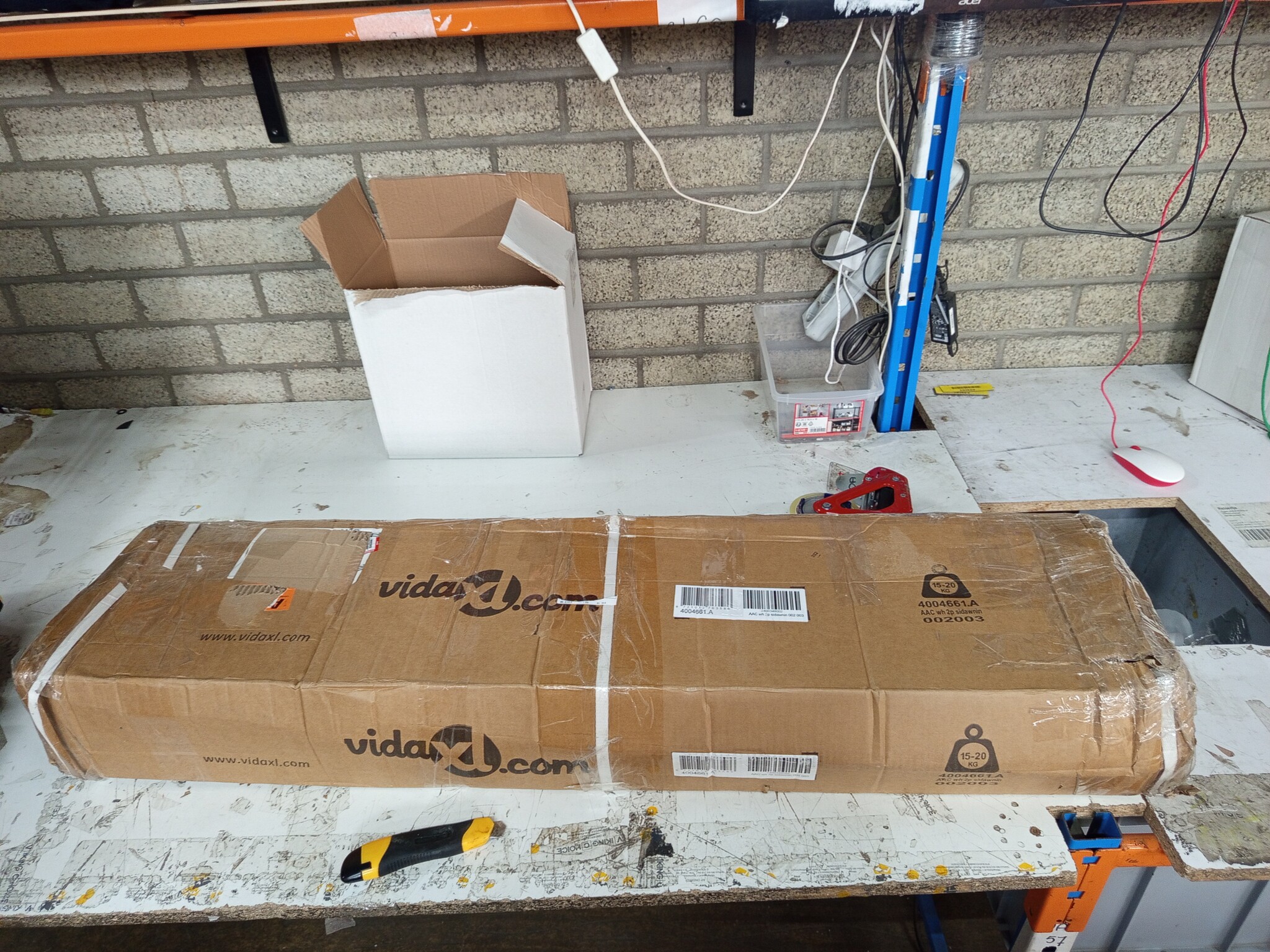 vidaXL Windscherm uittrekbaar 200x600cm Wit - 55% Korting!