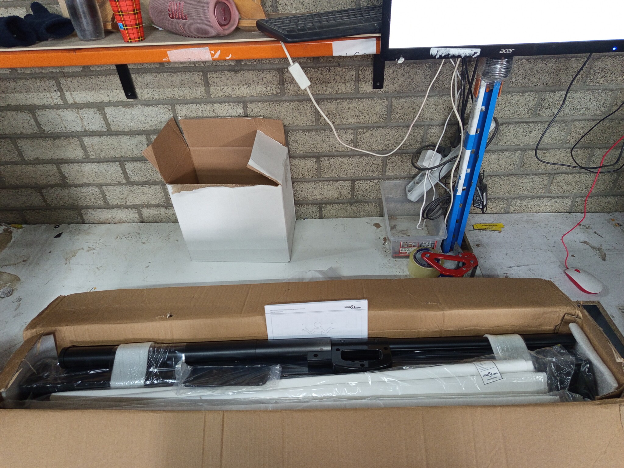 vidaXL Windscherm uittrekbaar 200x600cm Wit - 55% Korting!