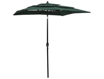 vidaXL Parasol 3-laags Groen (41% Korting)