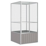 vidaXL Vogelkooi Grijs - 111x107x211,5 cm - Nu met 60% Korting!