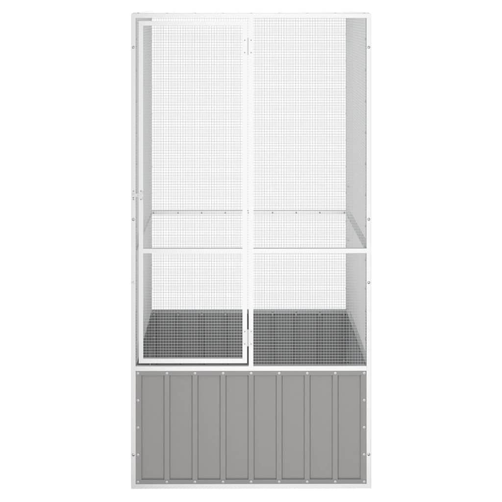 vidaXL Vogelkooi Grijs - 111x107x211,5 cm - Nu met 60% Korting!