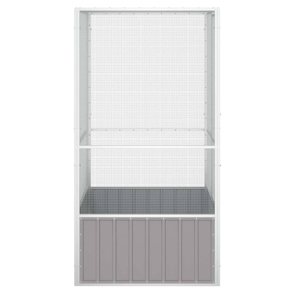 vidaXL Vogelkooi Grijs - 111x107x211,5 cm - Nu met 60% Korting!