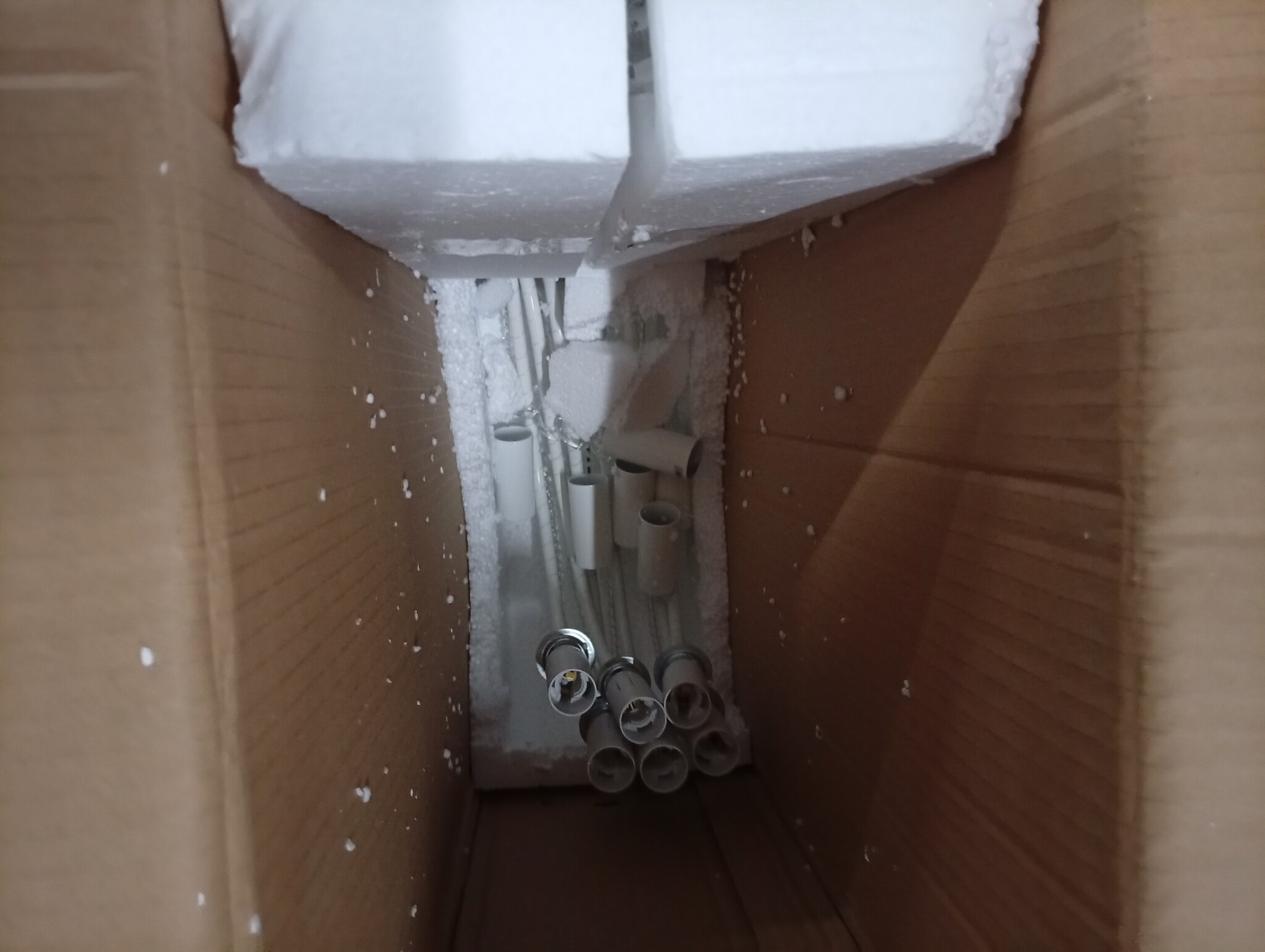 vidaXL Kroonluchter met kralen 12xE14 Wit - 55% Korting!