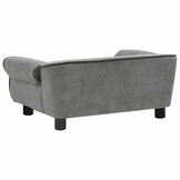 vidaXL Hondenbank 72x45x30 cm - 35% Korting - Donkergrijs Pluche