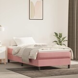 vidaXL Bedframe Fluweel Roze 90x190 cm - Nu met 55% Korting!