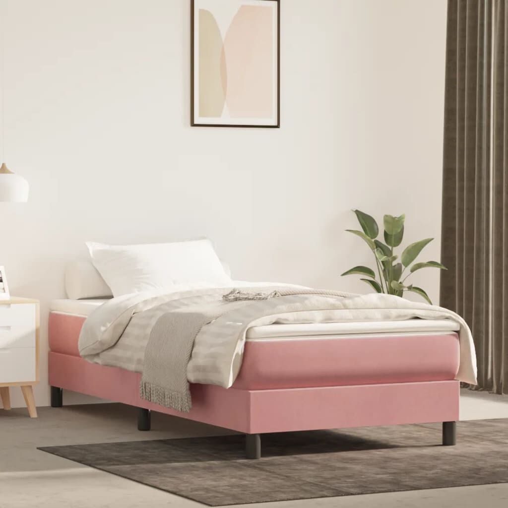 vidaXL Bedframe Fluweel Roze 90x190 cm - Nu met 55% Korting!