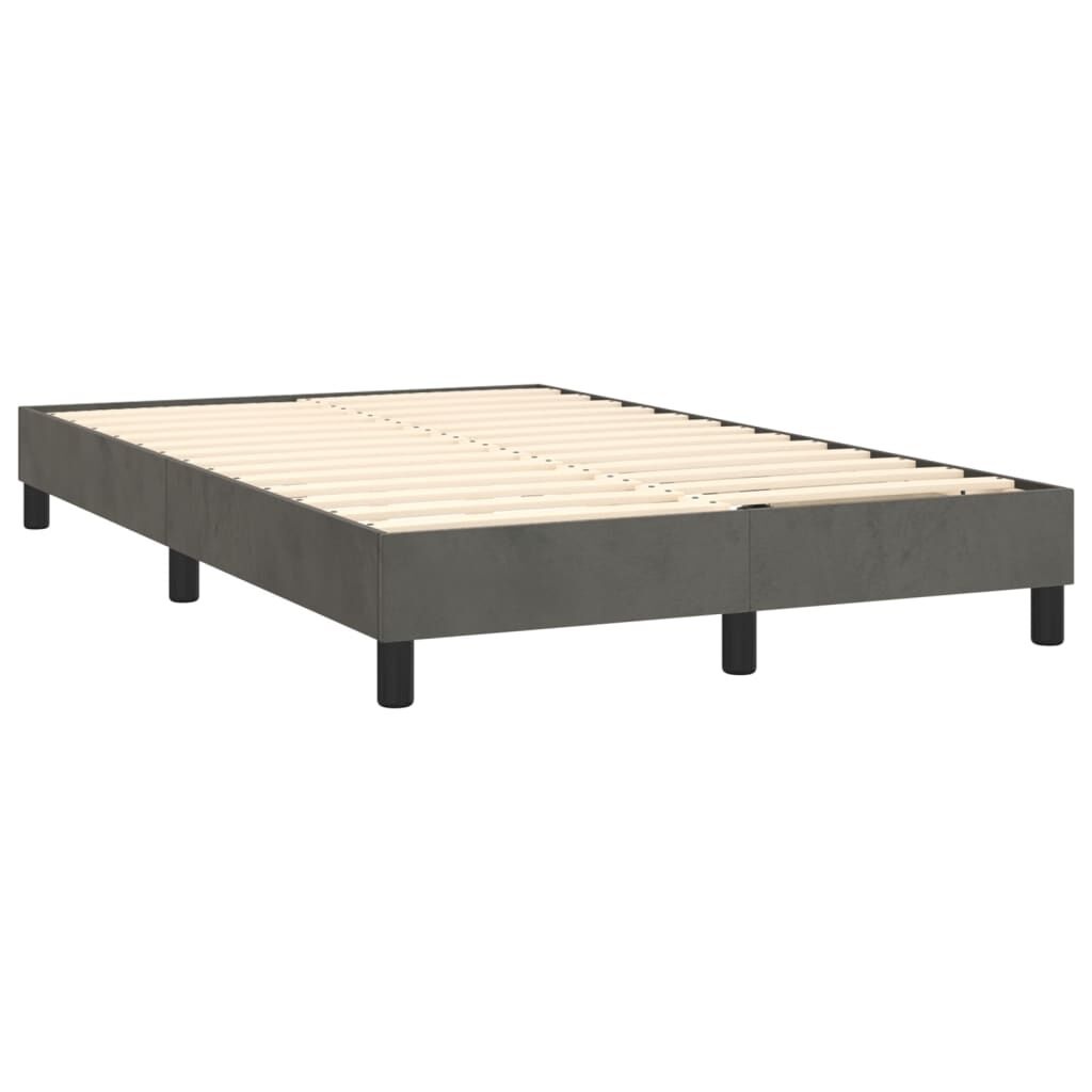 vidaXL Bedframe 120x200 cm Donkergrijs Fluweel - 60% Korting!