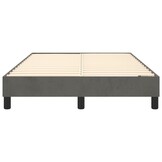 vidaXL Bedframe 120x200 cm Donkergrijs Fluweel - 60% Korting!
