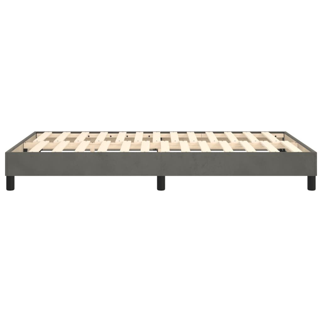 vidaXL Bedframe 120x200 cm Donkergrijs Fluweel - 60% Korting!