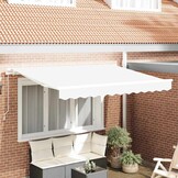 vidaXL Vervangingsdoek Zonnescherm Wit 300x250 cm - 35% Korting