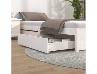 VidaXL Bedlades Grenenhout Wit (2 st) - 55% Korting!