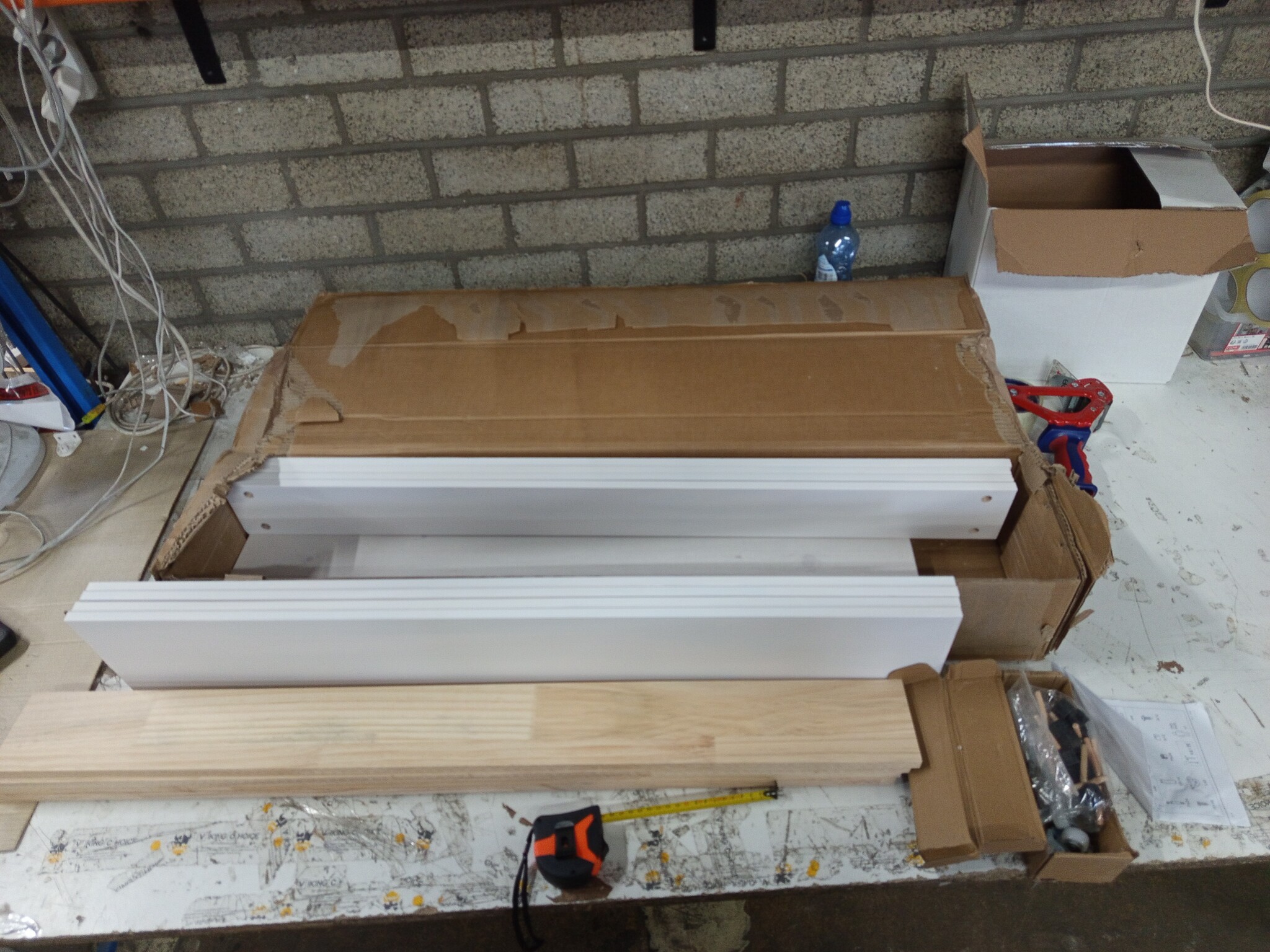 VidaXL Bedlades Grenenhout Wit (2 st) - 55% Korting!