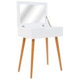 vidaXL Kaptafel met Spiegel - 60x40x75 cm MDF - 35% Korting