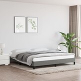 vidaXL Bedframe Donkergrijs 160x200 cm - 60% Korting!
