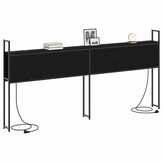 vidaXL Bergend Hoofdeinde met Oplaadstation Zwart eiken - Nu met 30% Korting!