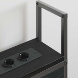 vidaXL Bergend Hoofdeinde met Oplaadstation Zwart eiken - Nu met 30% Korting!