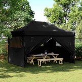 vidaXL Partytent Inklapbaar 4x2.8m Zwart - 55% Korting!