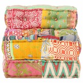 vidaXL Poef Modulair Patchwork - 35% Korting