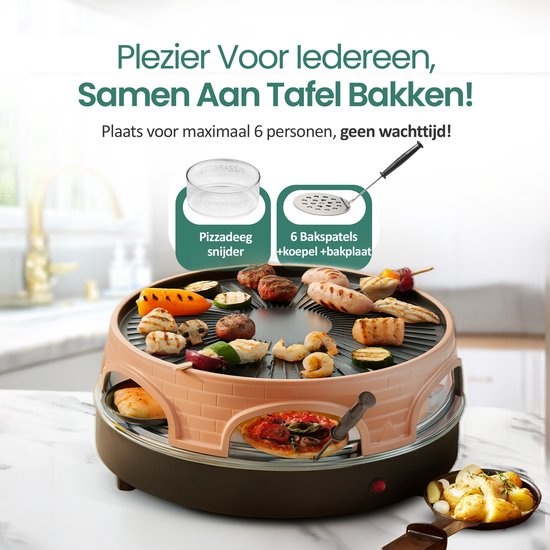 Emerio Pizzarette 3-in-1: Pizza, Raclette & Grill met 35% Korting!