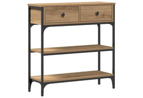 vidaXL Console Tafel eikenkleurig (72,5x25x75cm) - Nu 55% Korting!