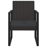 vidaXL Tuinstoel met kussen poly rattan zwart - 71% Korting!