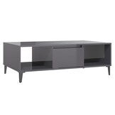 vidaXL Salontafel Hoogglans Grijs | 73% Korting | Industrieel Design
