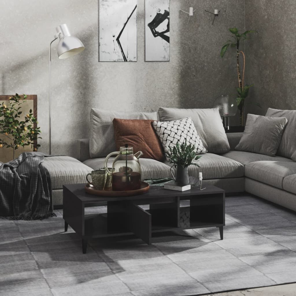 vidaXL Salontafel Hoogglans Grijs | 73% Korting | Industrieel Design