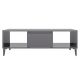 vidaXL Salontafel Hoogglans Grijs | 73% Korting | Industrieel Design