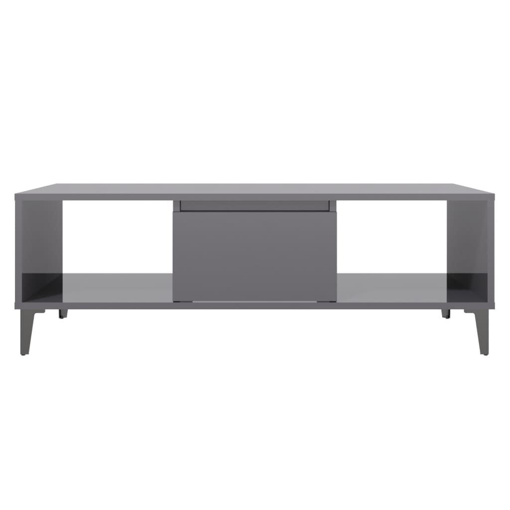 vidaXL Salontafel Hoogglans Grijs | 73% Korting | Industrieel Design