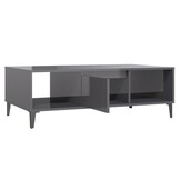 vidaXL Salontafel Hoogglans Grijs | 73% Korting | Industrieel Design
